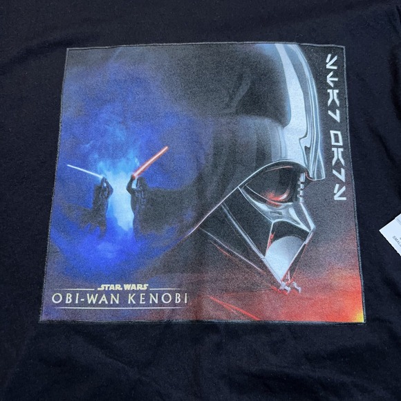 NWT Star Wars Shirt Adult Small Black‎ Darth Vader Obi-Wan Kenobi Disney Parks - Picture 3 of 7